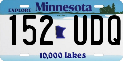 MN license plate 152UDQ