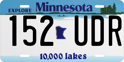 MN license plate 152UDR