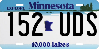 MN license plate 152UDS
