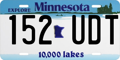 MN license plate 152UDT