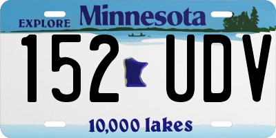 MN license plate 152UDV