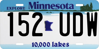 MN license plate 152UDW