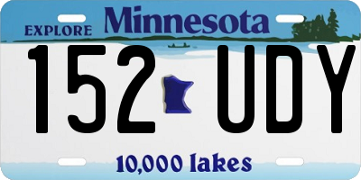MN license plate 152UDY