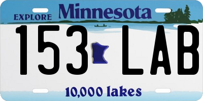 MN license plate 153LAB