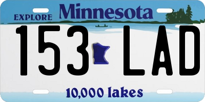 MN license plate 153LAD