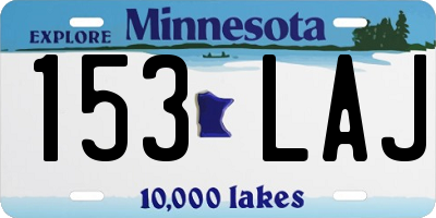 MN license plate 153LAJ