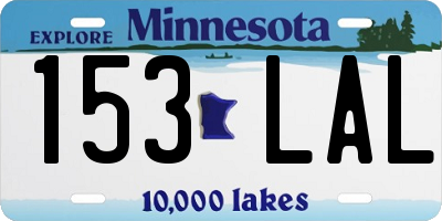 MN license plate 153LAL