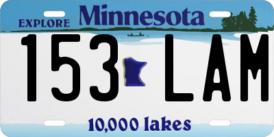 MN license plate 153LAM