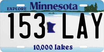 MN license plate 153LAY