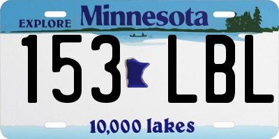 MN license plate 153LBL