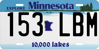 MN license plate 153LBM