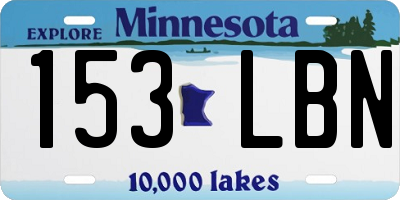 MN license plate 153LBN