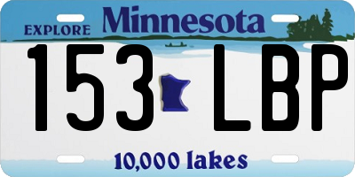 MN license plate 153LBP