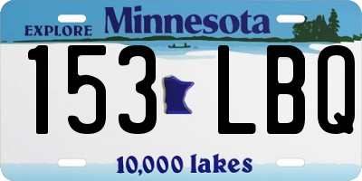 MN license plate 153LBQ
