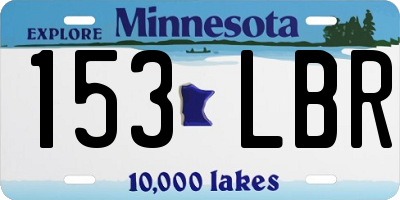 MN license plate 153LBR