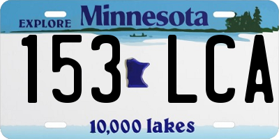 MN license plate 153LCA