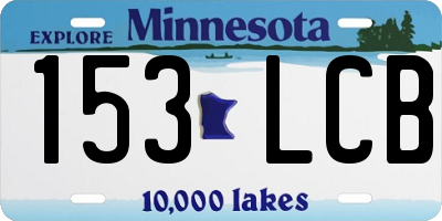 MN license plate 153LCB