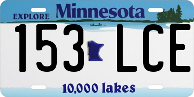 MN license plate 153LCE