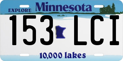 MN license plate 153LCI