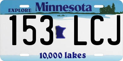 MN license plate 153LCJ