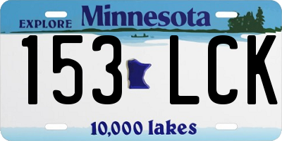 MN license plate 153LCK