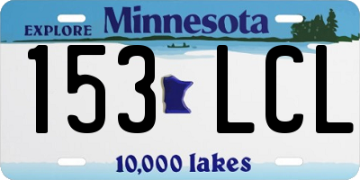 MN license plate 153LCL