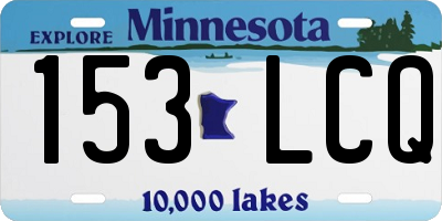 MN license plate 153LCQ