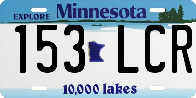 MN license plate 153LCR