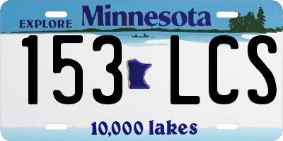 MN license plate 153LCS