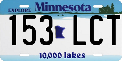 MN license plate 153LCT