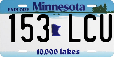 MN license plate 153LCU