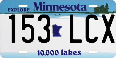 MN license plate 153LCX