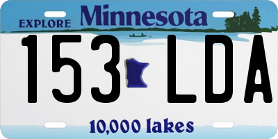 MN license plate 153LDA
