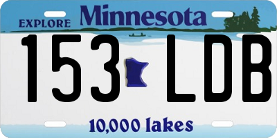 MN license plate 153LDB