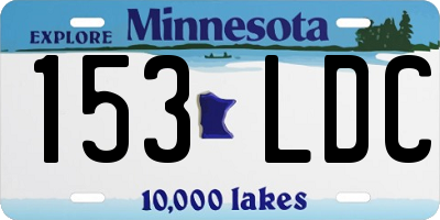 MN license plate 153LDC