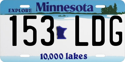 MN license plate 153LDG