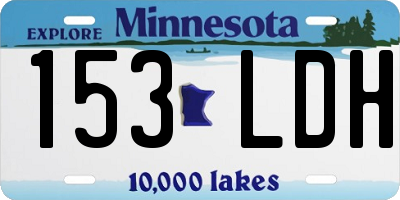 MN license plate 153LDH