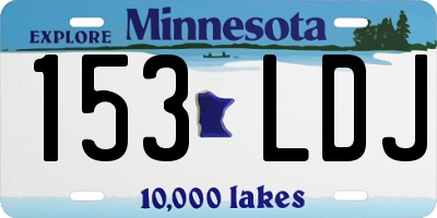 MN license plate 153LDJ
