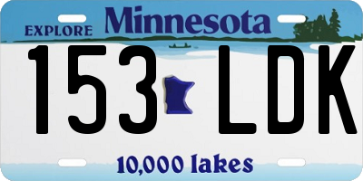 MN license plate 153LDK