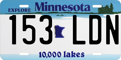 MN license plate 153LDN