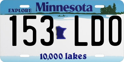 MN license plate 153LDO