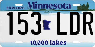 MN license plate 153LDR