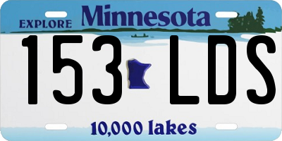 MN license plate 153LDS