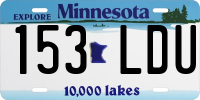 MN license plate 153LDU