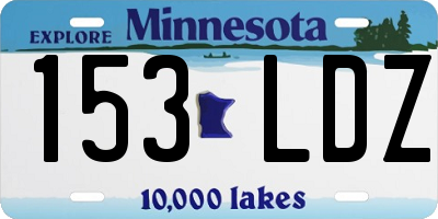 MN license plate 153LDZ