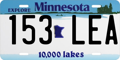 MN license plate 153LEA