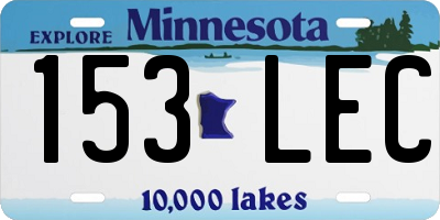 MN license plate 153LEC