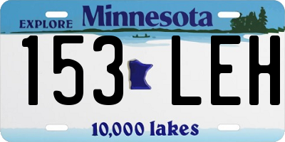 MN license plate 153LEH