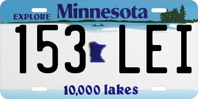 MN license plate 153LEI