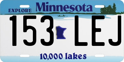 MN license plate 153LEJ